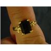 Image 1 : vintage 14k solid gold lab sapphire and diamond ri