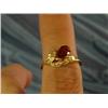 Image 1 : 14k solid gold diamond and ruby ring 9 diamonds