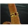 Image 1 : 14k solid gold ruby & diamond ring 1 carat total w