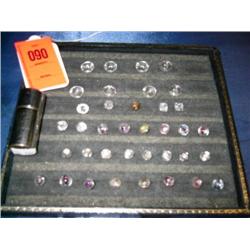 old painted glass buttons