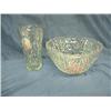 Image 1 : pressed glass punch bowl and vase