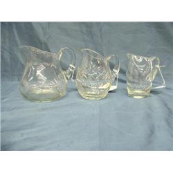 3 glass pitchers
