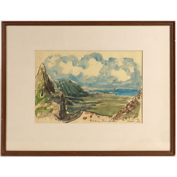 Nuuanu Pali Lookout Watercolor  [168680]