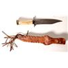 Image 2 : Antler Handled Bowie Knife with Sheath    [161092]