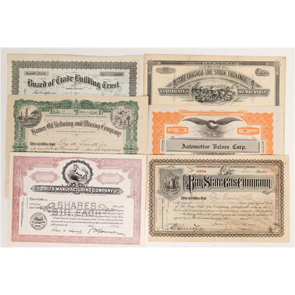 Colt Manufacturing & Assorted Stock Certs  [171779]