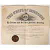 Image 1 : Missouri Governor Signed Document 1894  [171636]