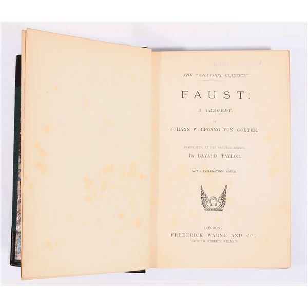 Faust by Bayard Taylor Edition  [172448]