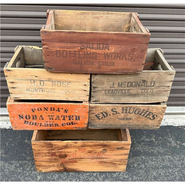 Colorado Beer/soda Wood Boxes, Vintage, c 1890-1915  [172526]