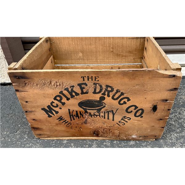 McPike Drug Co., Kansas City Original Wood Box  [172533]