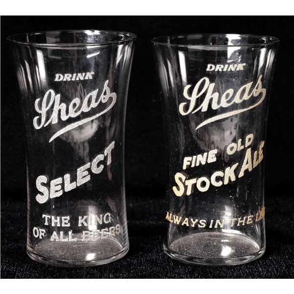 Sheas Fine Old Stock Ale Glass Pair  [170834]