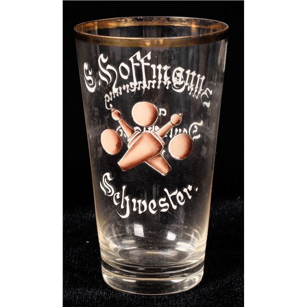 Fancy Enamaled German In Memory of Beer Glass, 1907  [170904]