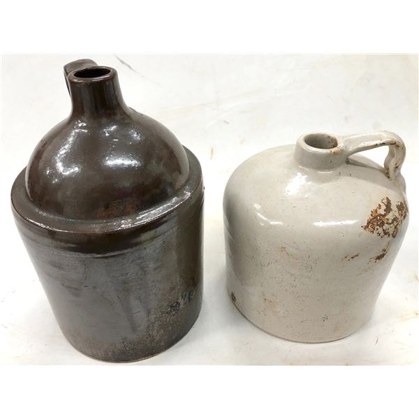 Two No-Name Whiskey Jugs  [159850]