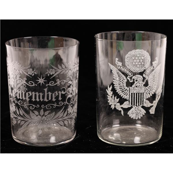 Remember Me & US Eagle Beer Glasses (2)  [166142]