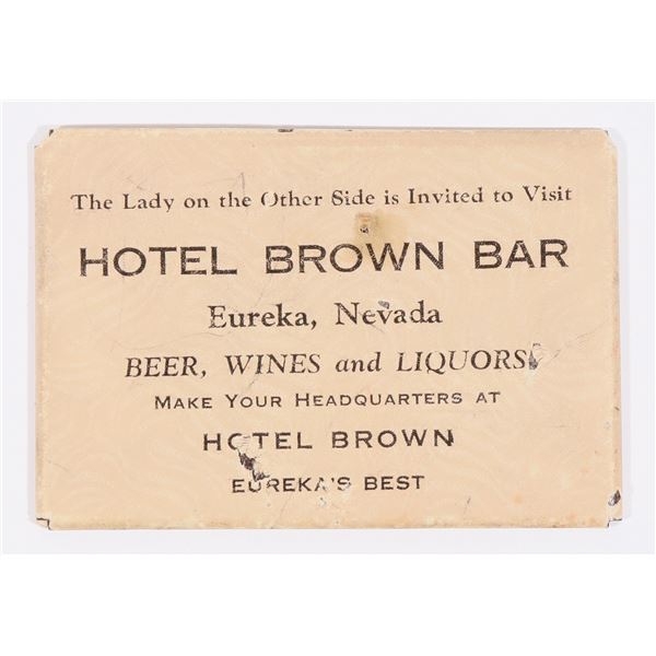 Hotel Brown Bar Advertising Mirror, Rare  [171714]