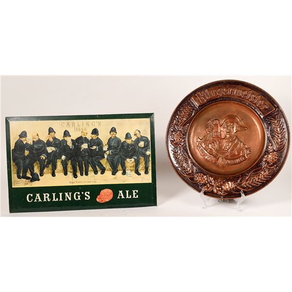 Burgemeister and Carling's Ale Metal Signs, 2  [171161]