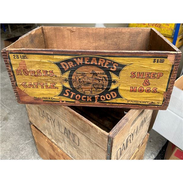 Dr. Weare's Stock Food Vintage Wood Box  [172534]