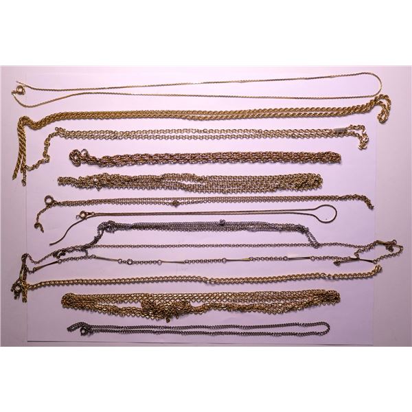 Vintage costume jewelry broken chains  [114803]