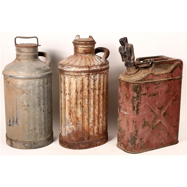 Vintage Gas. Milk and Oil Lube Cans, 3  [170679]