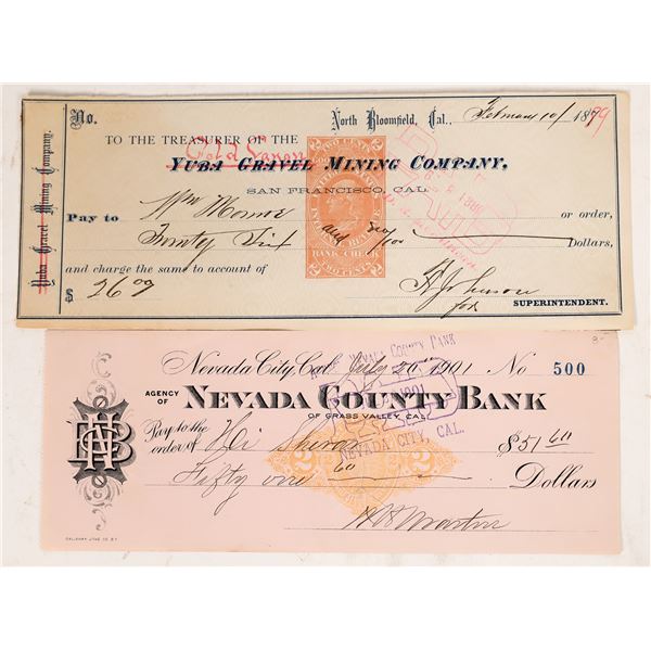 Nevada County Check with Imprinted Revenues  [171572]