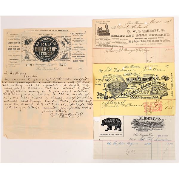 San Francisco Token Maker Pictorial Ephemera (4)  [171075]