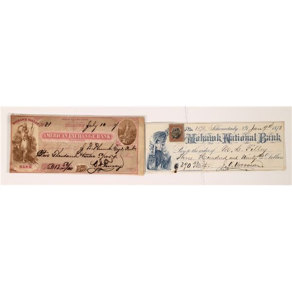 Mohawk, NY Check Pair, c. 1857-73  [172352]