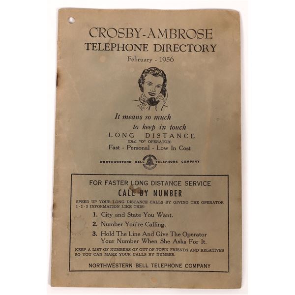 Crosby-Ambrose Telephone Directory, 1956  [163440]