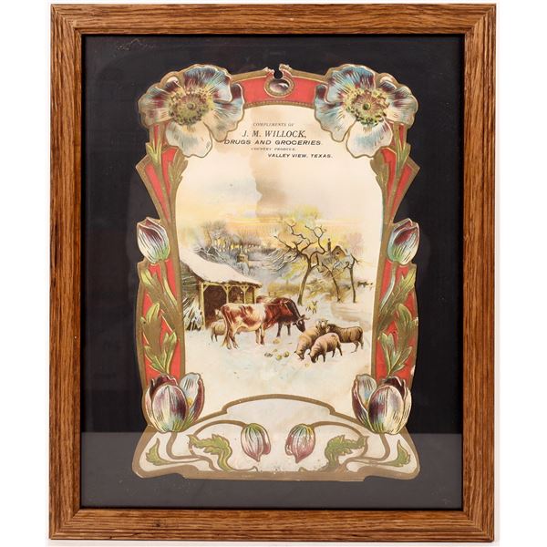 J M Willock Diecut Advertising in Frame  [172599]