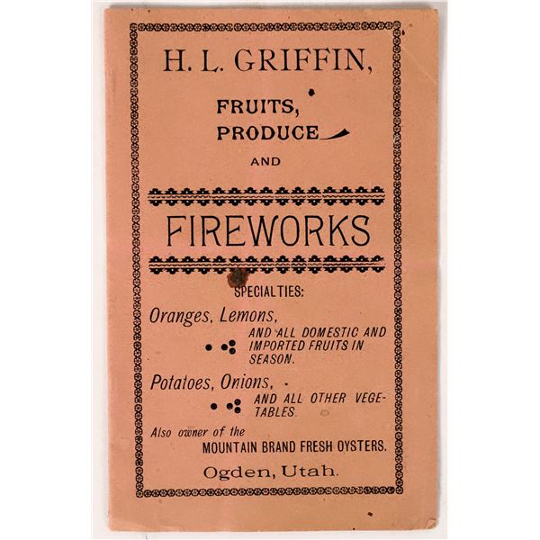 Fireworks Catalog from 1885  [171605]