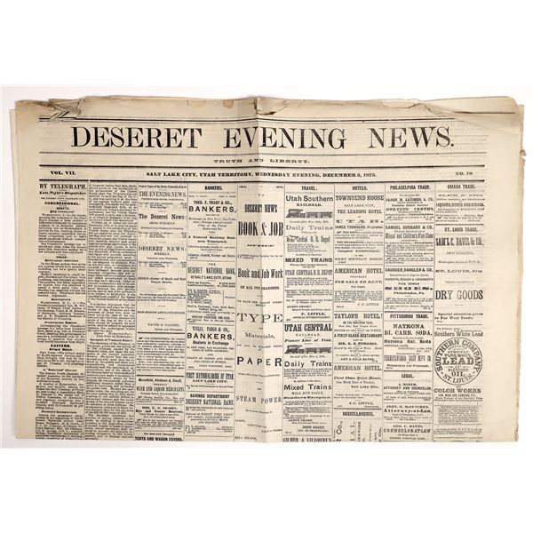 Deseret Evening News, 1873  [168507]