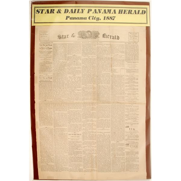 Star & Herald, Daily Panama Newspaper 1887  [63115]