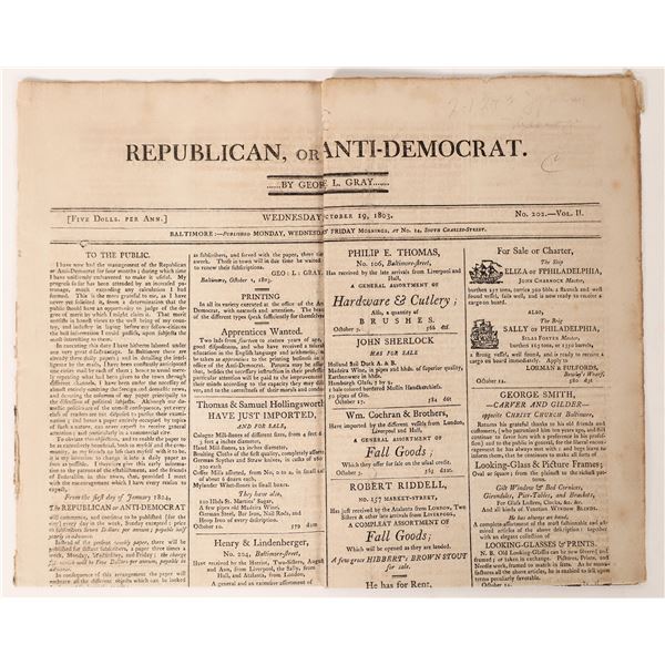 Republican or Anti-Democrat Newspaper  [172567]