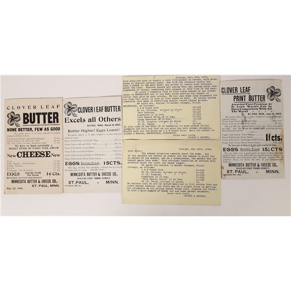 Butter and Cheese Advertising Postcards, 5  [172833]