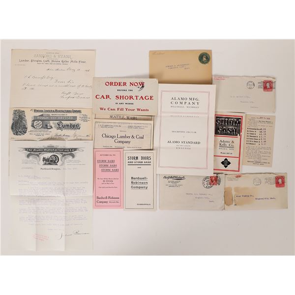 Lumber Advertising Ephemera Group  [172825]