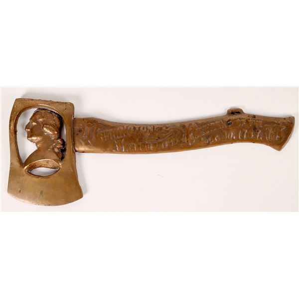 George Washington Souvenir Hatchet in Brass  [170413]