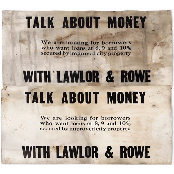 Lawlor & Rowe Paper Banking Signs, 2  [156233]