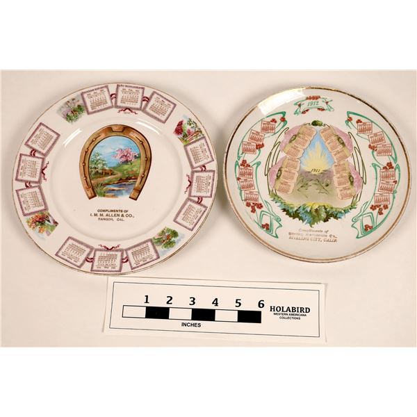 Souvenir Advertising and Calendar Plates Oroville Area (2)  [129825]