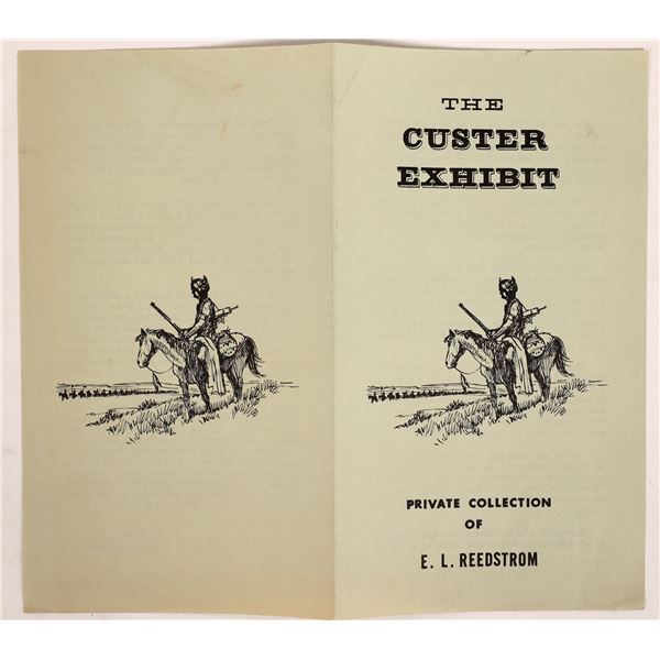 Custer Exhibit Brochure, E L Reedstrom Collector  [167967]