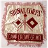 Image 1 : Camp Crowder Signal Corps Silk Banner  [165706]