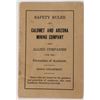 Image 1 : Calumet and Arizona Mining Miner's Accident Prevention Guide  [171432]