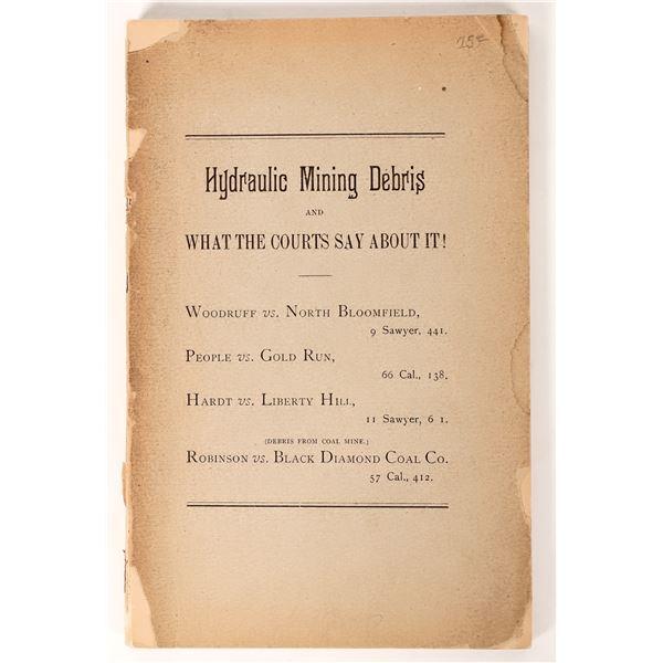 Court Opinion on Hydraulic Mining Debris (RARE)  [171174]