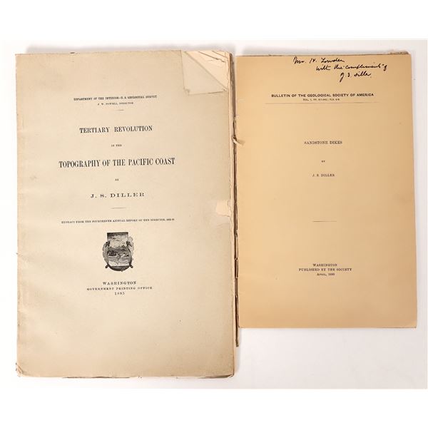 Author Signed Geological Reports on Pacific Coast & Sandstone  [171185]