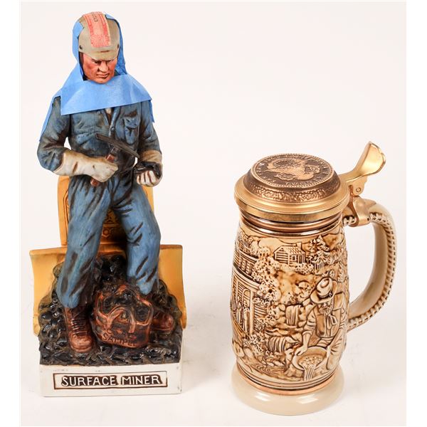 Mining Decanter and Beer Stein  [170916]