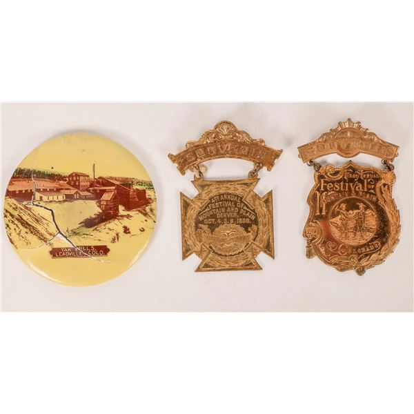 Mountain and Plain Badges and Button Trio  [172822]