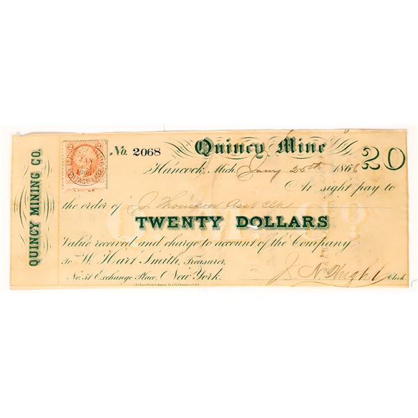 Scrip-Twenty Dollar Scrip with Adhesive Revenue, c. 1866  [172357]