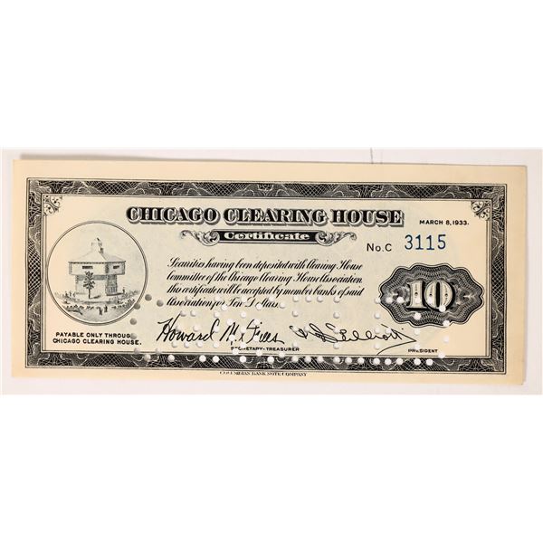 Scrip-Chicago Clearing House Certificate  [171262]