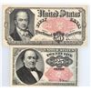 Image 1 : Red Seal Fractional Currency: 25 & 50 Cents  [170640]