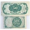 Image 2 : Red Seal Fractional Currency: 25 & 50 Cents  [170640]