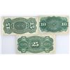 Image 2 : Large Red Seal Fractional Currency: 10, 15 & 25 Cents  [170641]