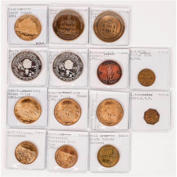 Dakota Tokens & Medals (14)  [162383]