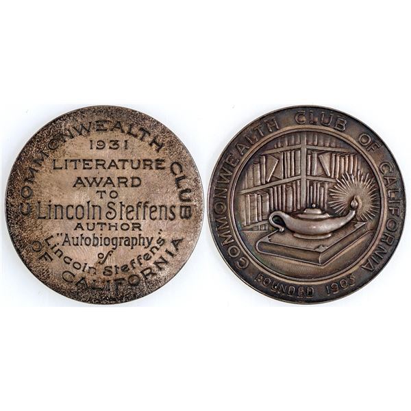 Commonwealth Club Silver Medal to Lincoln Steffens  [171484]